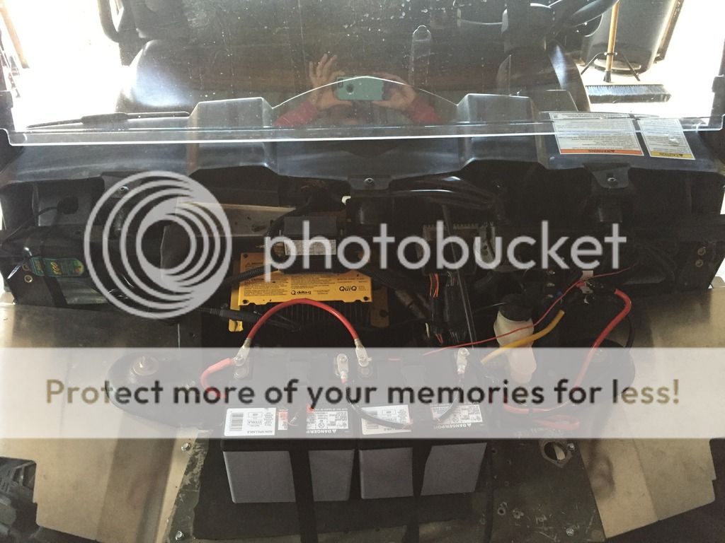 I followed boilermakers diagram to hook up the battery tender 800. But  instead of splicing into the delta q power I ran the plug into the glove  box and plug ...