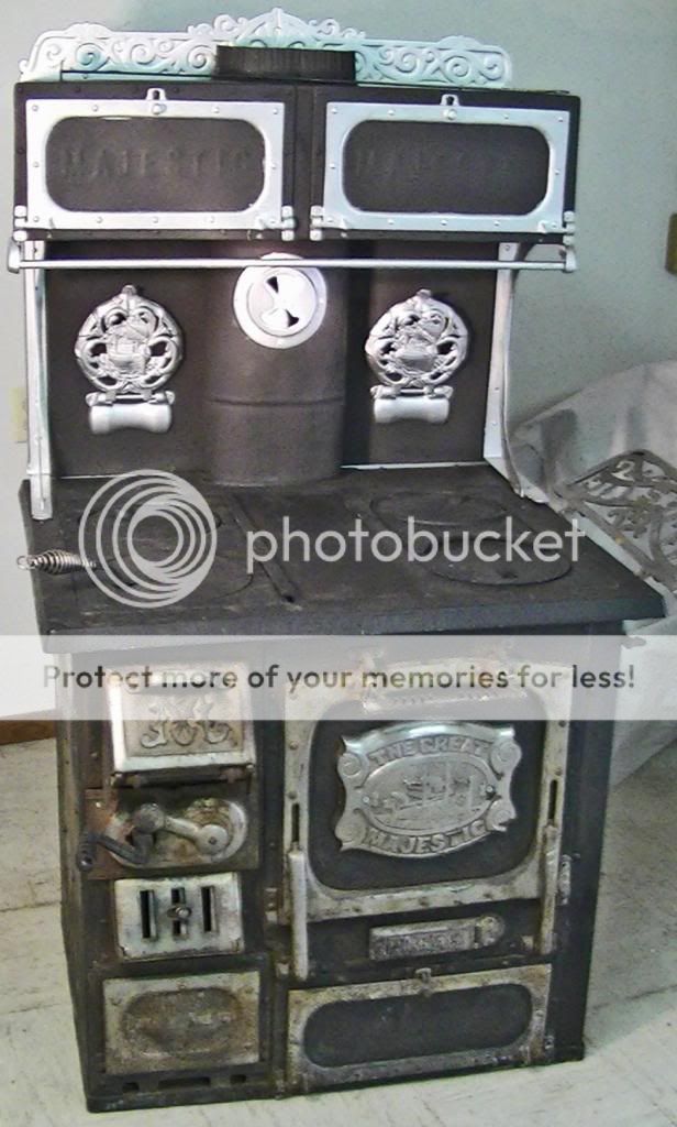 Antique Stove Majestic 636 Wood Burning Cook Stove / Oven eBay