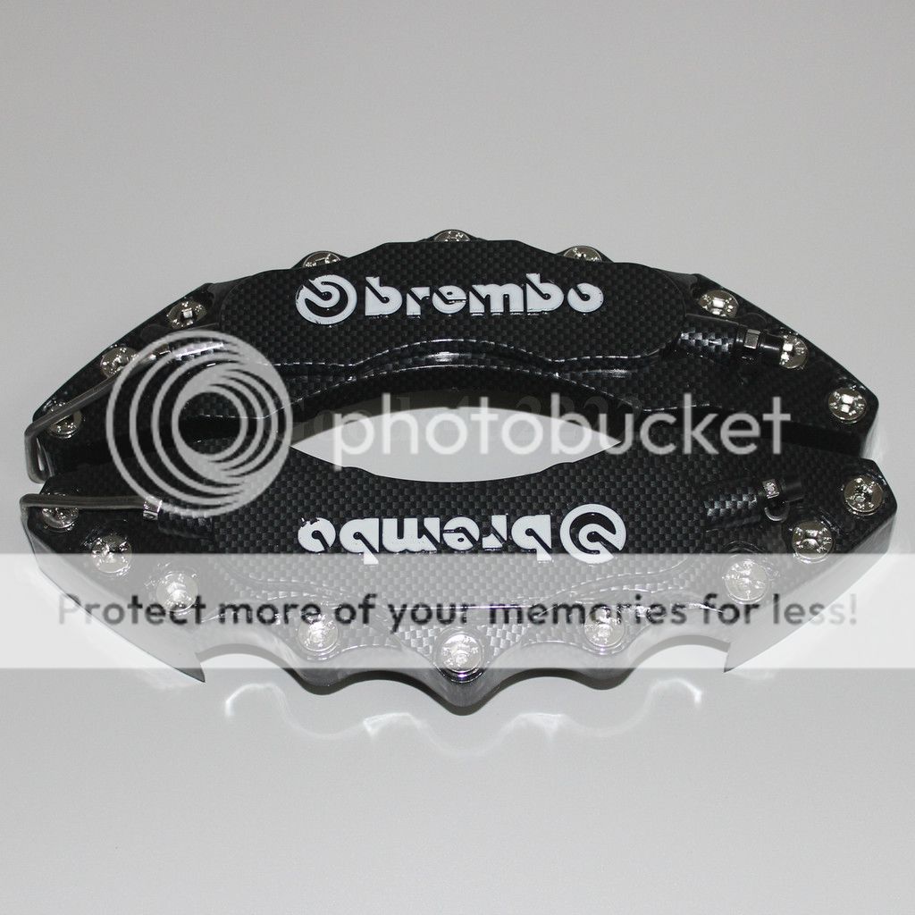 2x Car 3D Disc Carbon Fiber Look Brake Caliper Cover Racing Brembo