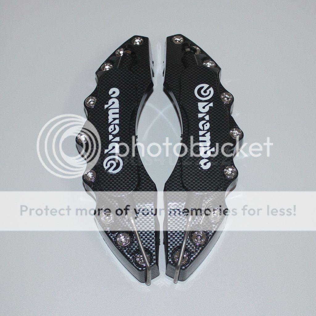 2x Car 3D Disc Carbon Fiber Look Brake Caliper Cover Racing Brembo